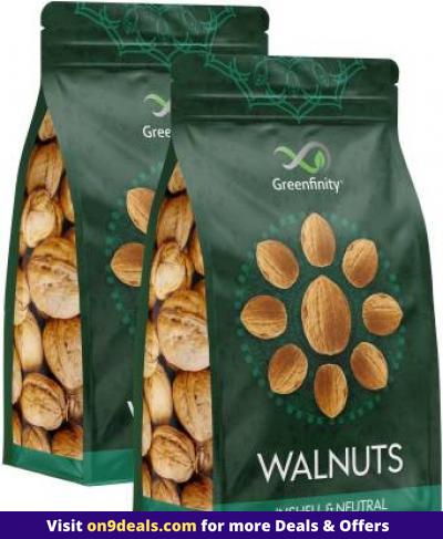 Greenfinity California Inshell Walnuts | Pack Of 2 | 500g Each Walnuts