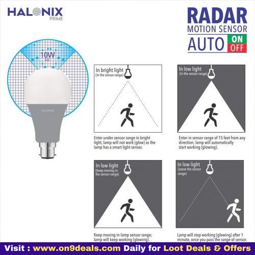 Halonix Radar 10-Watt B22 LED Bulb (White), Pack of 1