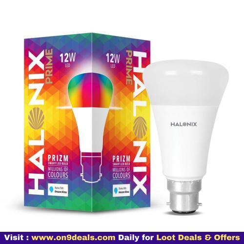 Halonix Wi-fi Enabled Smart Led Bulb 12w B22 (16 Million Colors + Warm White/neutral White/white)