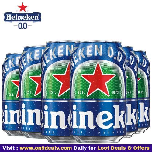 Heineken 0.0 % Non Alcoholic Lager Beer - Zero Dot Zero Can, 24 Pack, 24 x 330ml