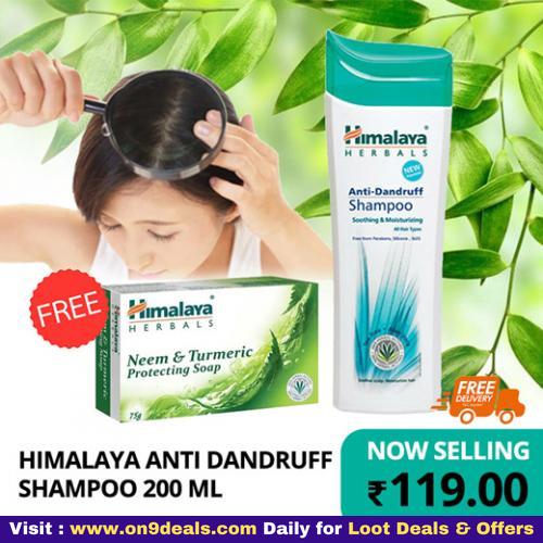 Himalaya Anti dandruff shampoo 200 ml (Free Himalaya Herbals Neem And  Turmeric Soap)