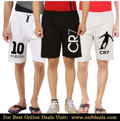 HOTFITS Men Multi Regular Fit Regular Shorts Pack Of 3