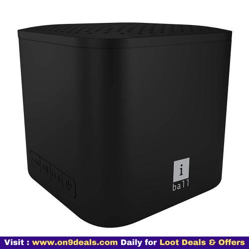 iBall Musi Cube X1 Portable Bluetooth Speaker with Micro SD, FM Radio & Built-in Mic