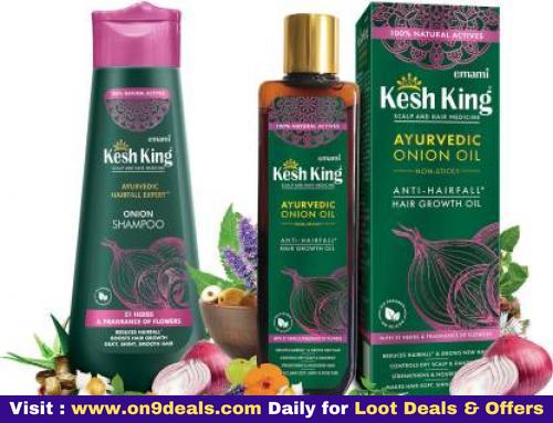 Kesh King Onion Oil 200ml + Onion Shampoo 300ml