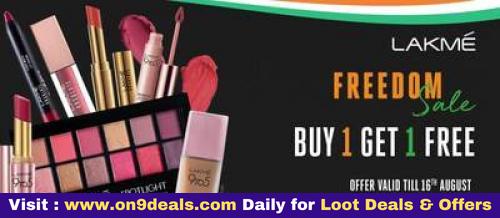 Lakme Freedom Sale : Buy 1 Get 1 Free on Beauty Products