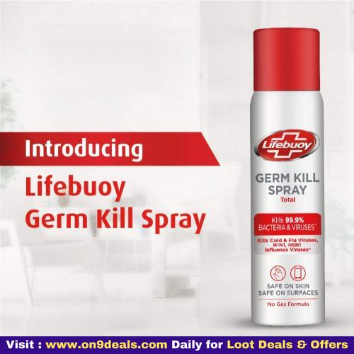 Lifebuoy Antibacterial Germ Sanitizer Kill Spray (No Gas) – Safe On Skin, Safe On Surfaces