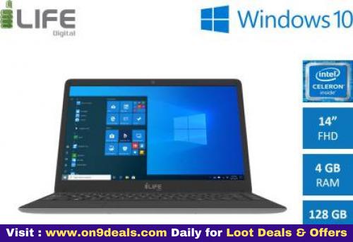LifeDigital Zed Celeron Dual Core - 14.1 inch / 4GB Ram / 128 GB SSD / Windows 10 Zed Air Laptop