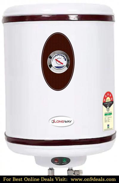 Longway 5 Star Rated 25 Litre Automatic Storage Electric Water Heater with Special Anti-Rust Coating, 2kW Geyser
