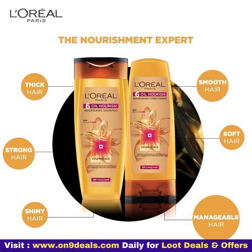 L'Oreal Paris 6 Oil Nourish Shampoo, 1 Litre