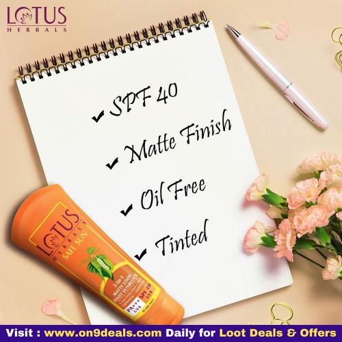Lotus Herbals Safe Sun 3-In-1 Matte Look Daily Sunblock SPF 40 | 100g