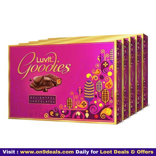 Luvit Goodies Chocolates Assorted Gift Pack | Valentine's Chocolate Gift Set | Best Gift Box For Birthday Celebration | Pack Of 5