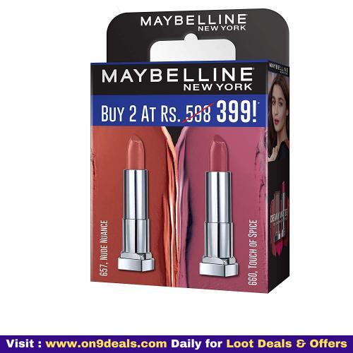 Maybelline Creamy Matte Nude Nuance & Touch of Spice (Pack of 2)