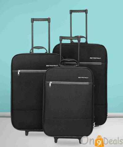 METRONAUT Soft Body Set Of 3 Luggage 2 Wheels - FRILL Set-3 (30 Inch+26 Inch+ 22 Inch)