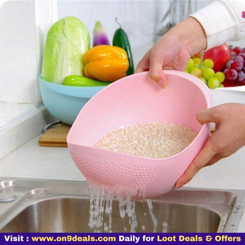 Mixing Bowl Washing Rice, Vegetable and Fruits Drainer Bowl + Free Shipping