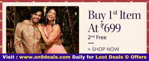 Myntra - Buy 1st Product @ 699 Get 2nd Product Free + Extra Discount With Coupon & Myncash