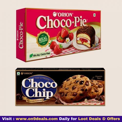 New Year Special Combo - Strawberry Choco Pie (6 Pcs Pack) And Choco Chip Cookies (6 Pcs Pack)