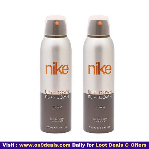 Nike Up or Down Deodorant for Men, 200ml (Pack of 2)