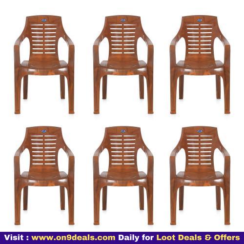 Nilkamal Patio Chair (Mango Wood, Set of 6)