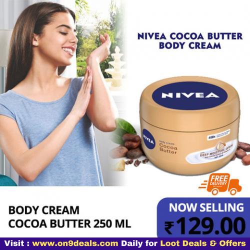NIVEA Body Cream, Cocoa Butter, 250 ml with Free Shipping