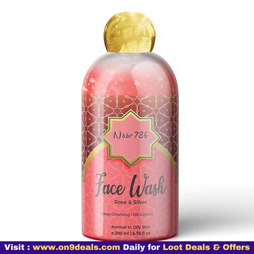 Noor 786 Halal Friendly Rose & Silver Face Wash 200 ml
