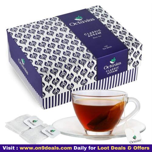 Octavius Classic Assam ( Pack of Two ) Black Tea Bags Box (200 Bags)
