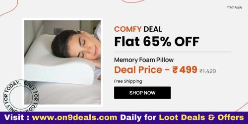 Orthopedic Cool Gel Memory Foam Pillow By Sleepsia At INR 499 + Free Delivery