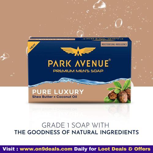 Park Avenue Premium Men’s Soap, Shea Butter+ Coconut Oil, 125g (BUY 3 GET 1)