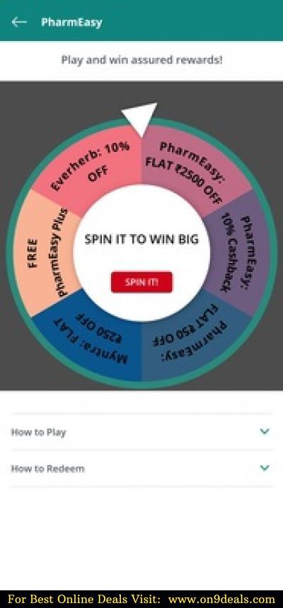 Pharmeasy - Play the Spin & Win Game to Win Coupons