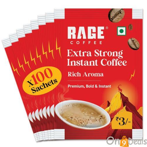 RAGE COFFEE Extra Strong Premium Blend Coffee Powder | Pack Of 100 At Rs 279