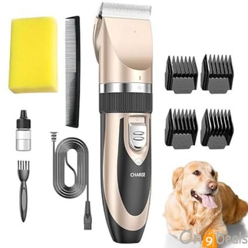 Rechargeable Cordless Dog, Cat, And Horse Grooming Clippers – Professional Pet Hair Clippers With Comb Guides