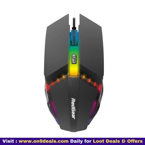 Redgear A-10 Wired Gaming Mouse with LED, Lightweight, Durable DPI Upto 2400