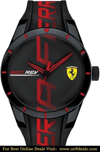 Scuderia Ferrari 0830614 RED REV Analog Watch - For Men 2 Years Warranty