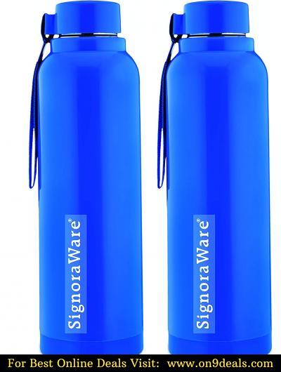 Signoraware Pilot Insulated 700ml (Combo Stainless Steel Fridge Water Bottle)