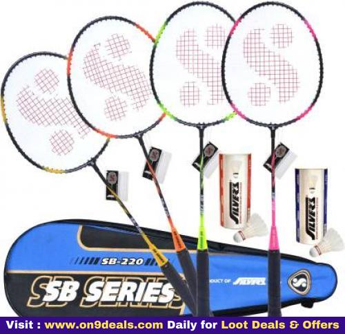 Silver's SIL-SB220-COMBO3 Badminton Kit Worth Rs.1999 @ Rs.129 Only