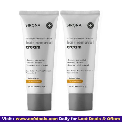 Sirona Hair Removal Cream For Women, Sensitive Skin - 50 Gm (pack Of 2)