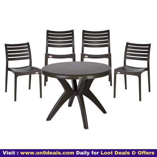 Supreme Omega Set of 4 Chairs and 1 Marina Table