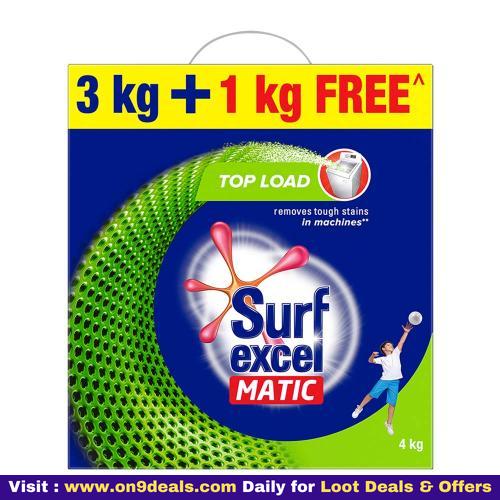 Surf Excel Matic Top Load Detergent Powder 3 Kg + 1 kg Free
