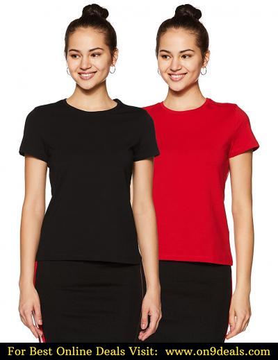 Symbol Women's Regular Fit T-Shirt Pack of 2 @ Rs.289 Only