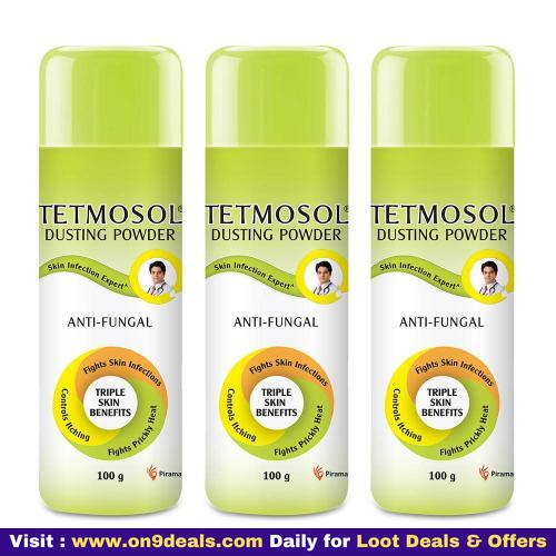 Tetmosol Dusting Powder, Pack of 3 x 100gm