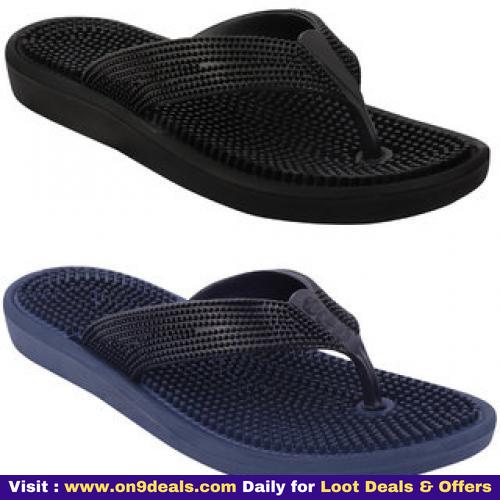 Unisex Healthcare Multicolor EVA Flip Flops Pack Of 2