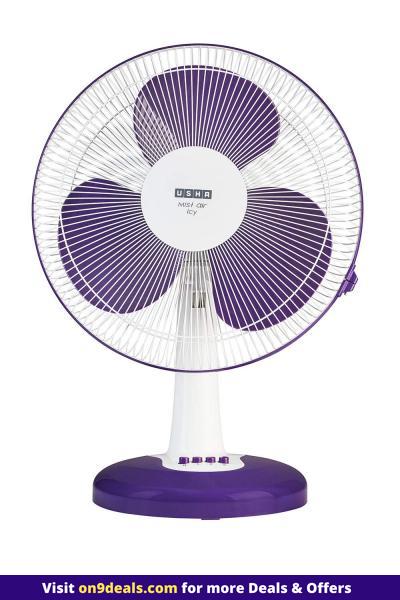 Usha Mist Air ICY 400MM 55- Watt Table Fan With 2 Years Warranty