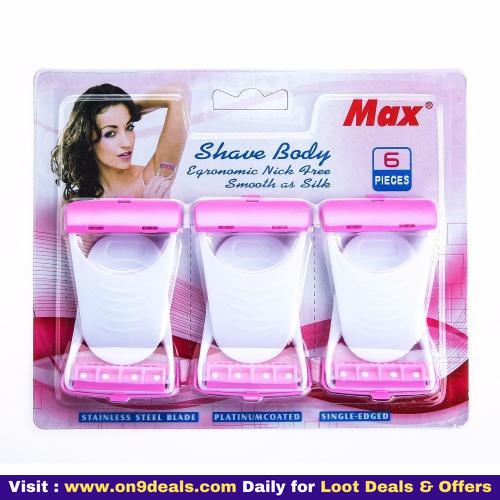 Wonder Star Present Premium Quality Max Women Razor Disposable Body Shaving Bikini Razor. (6 Blades Combo)