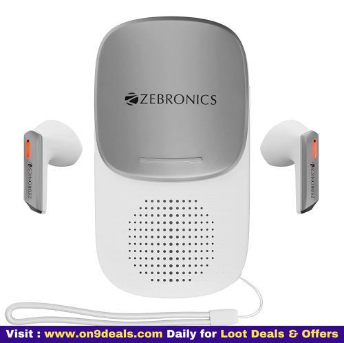 ZEBRONICS Sound Bomb X1 3-in-1 Wireless Bluetooth V5.0 Earbuds + Speaker Combo