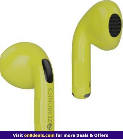 Zebronics Zeb-sound Bomb 3 Tws With Voice Assistant, Splash Proof, Flash Connect Bluetooth Headset