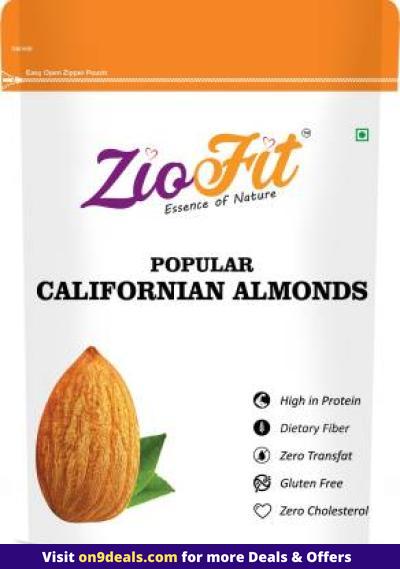 Ziofit Californian Almonds, 500g (Buy 1 Get 1 Free)