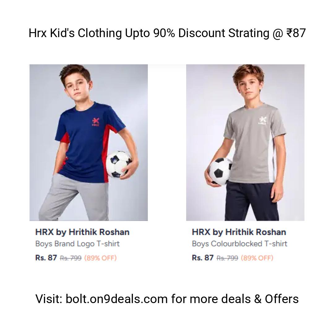 Hrx Kid's Clothing Upto 90% Discount Strating @ ₹87
https://zngy.in/opcj