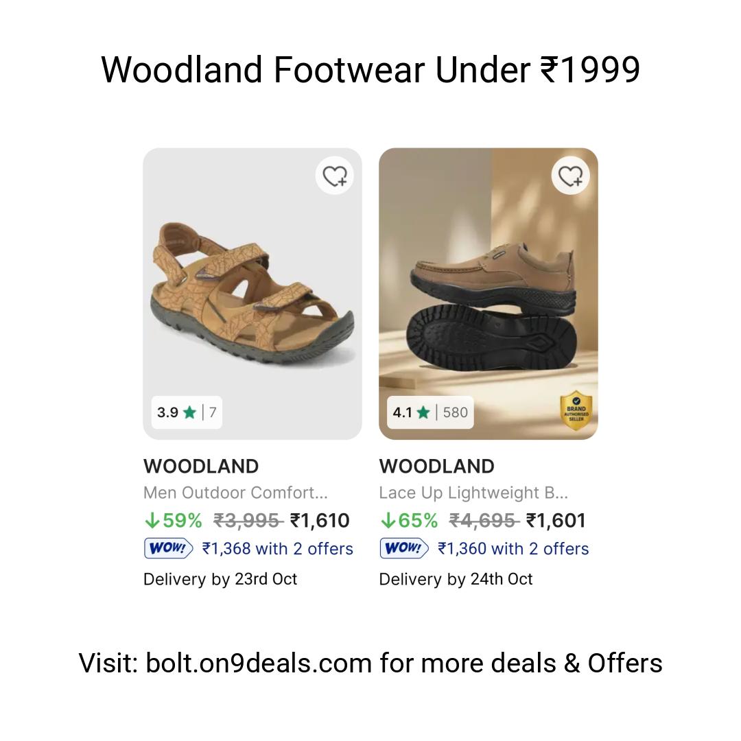Woodland Footwear Under ₹1999
https://fktr.in/uw9F05s