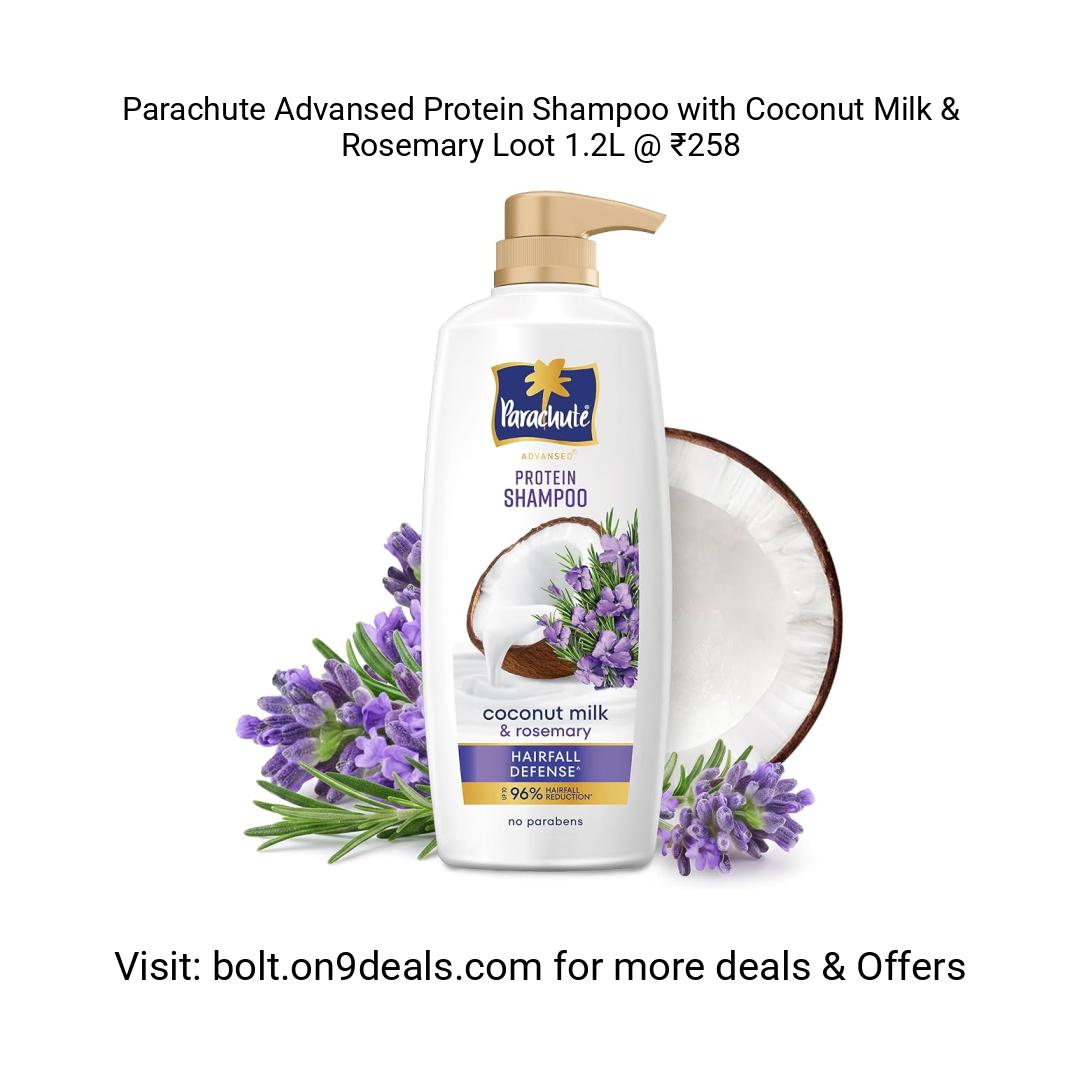 Parachute Advansed Protein Shampoo with Coconut Milk & Rosemary
https://amzn.clnk.in/oM6y
Loot 1.2L @ ₹258