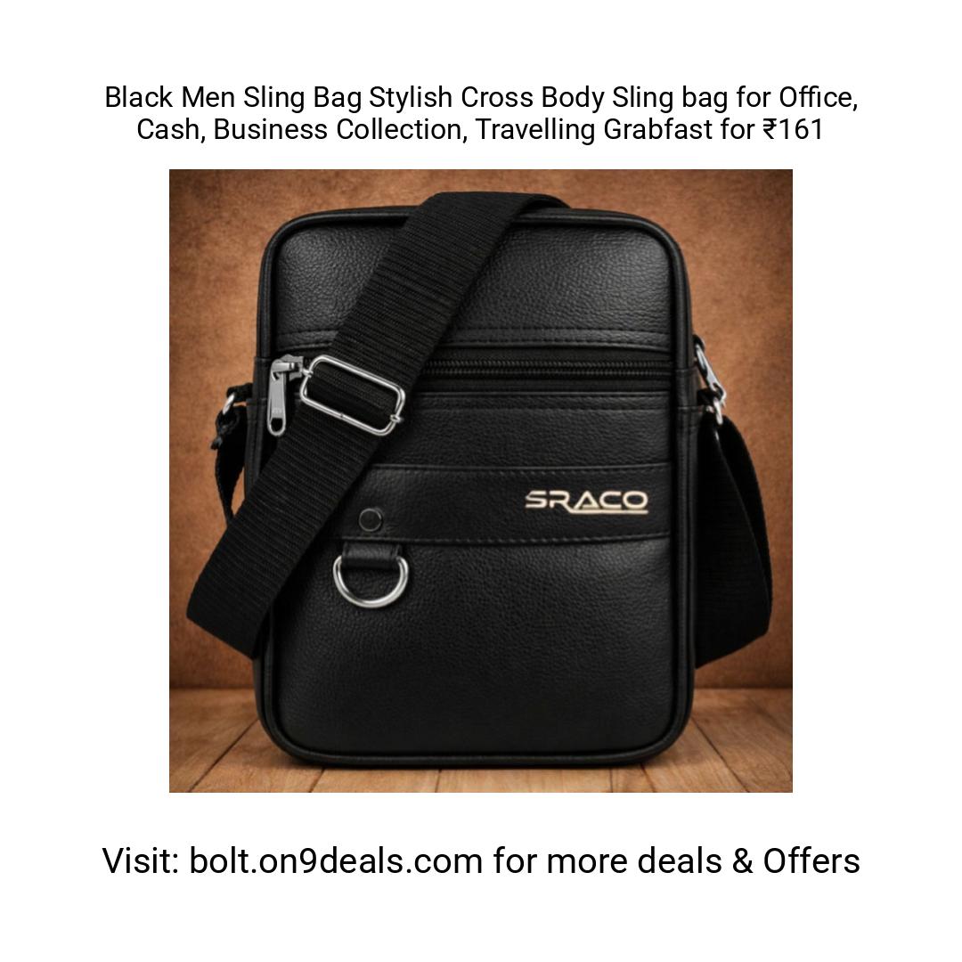Black Men Sling Bag Stylish Cross Body Sling bag for Office, Cash, Business Collection, Travelling
https://fktr.in/k4aKxNu
Grabfast for ₹161