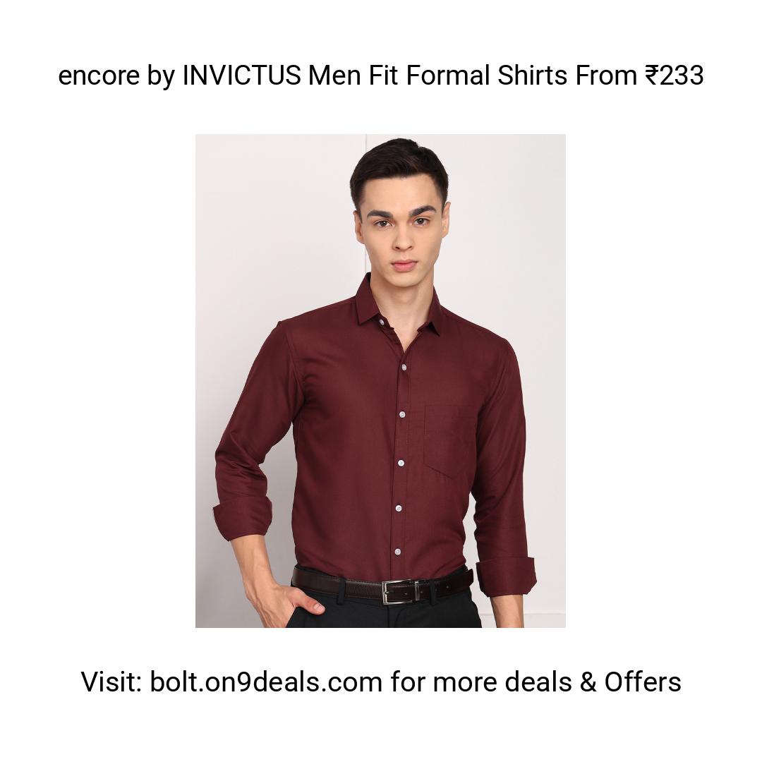 encore by INVICTUS Men Fit Formal Shirts From ₹233
https://myntr.it/COJDdHE